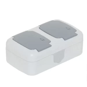 3201-325-0601 - Schuko Socket with Cover + Schuko Socket with Cover (Vertical) 3201-125-0601