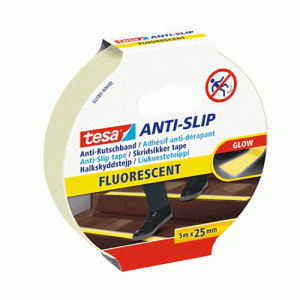 TESA ANTI SLIP 5M:25MM FLOURESCENT