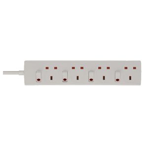 Extension Lead 4-Way Individually Switchable