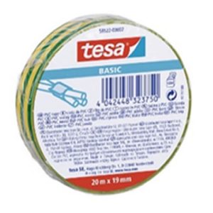 BASIC PVC TAPE 20m X 19mm  GREEN/YELLOW