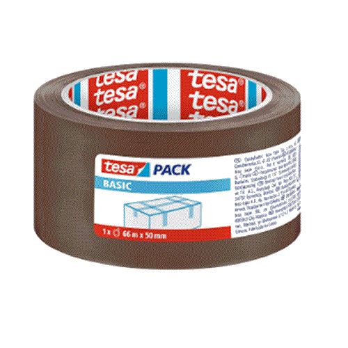 TESA BASIC ADHESIVE PACKAGING TAPE,TRANSPARENT 66m x 50mm (Copy)