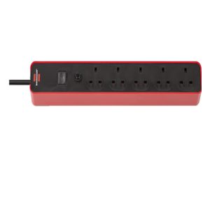 Ecolor-FB-Extension-Lead-With-Safety-Fuse-Red