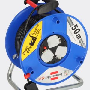 Garant 3-way socket outlet Cable Reel Extension lead with 50m cable length,.